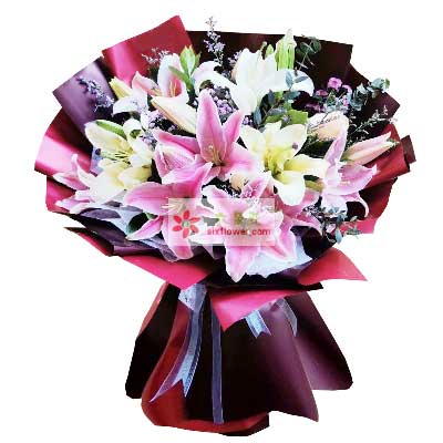 延边8支百合花，天天开心